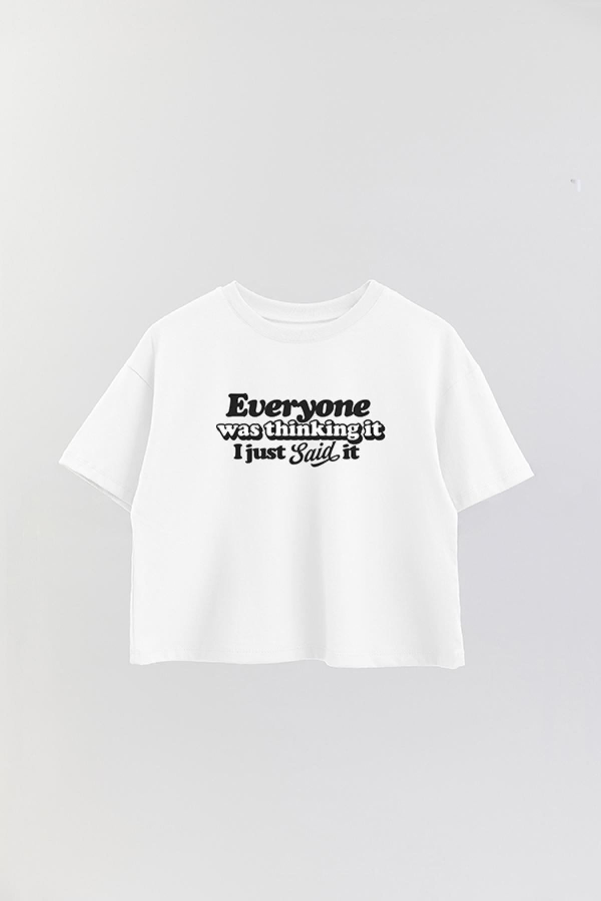 REMERA CROP ESTAMPADA LV5 EVERYONE WAS THINKING