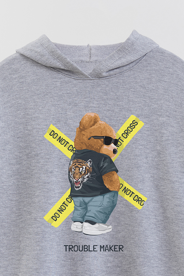 HOODIE RUSTICO KID TEDDY DO NOT CROSS