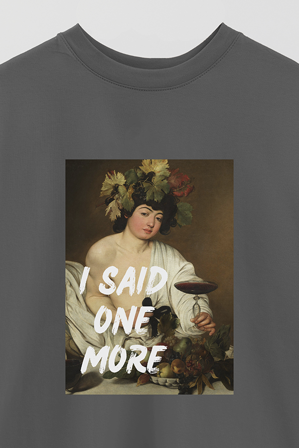REMERA OVER ESTAMPADA ART COLLECTION 98 I SAID ONE MORE