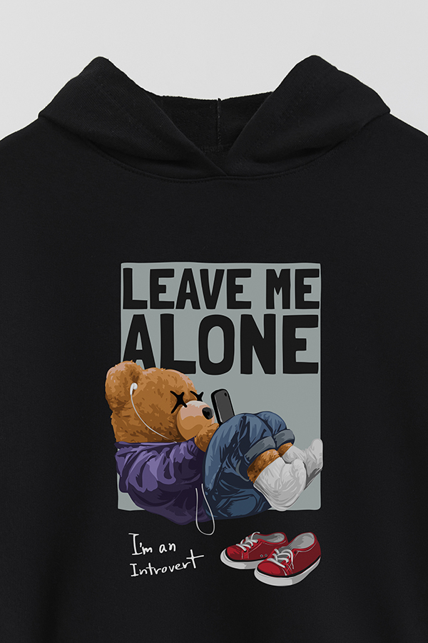 HOODIE RUSTICO KID TEDDY LEAVE ME ALONE