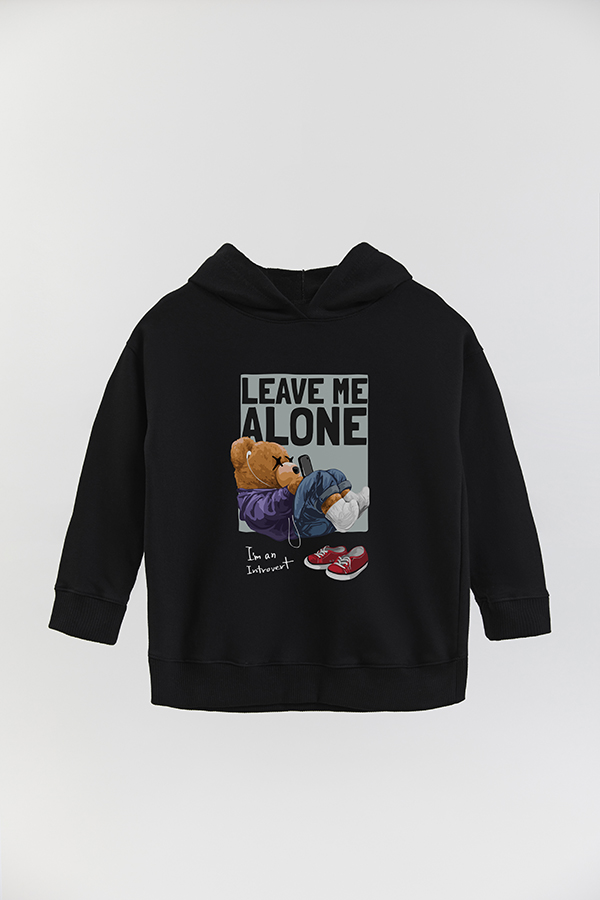 HOODIE RUSTICO KID TEDDY LEAVE ME ALONE