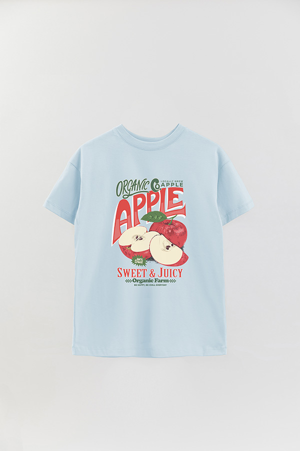 REMERA OVER ESTAMPADA APPLE 2