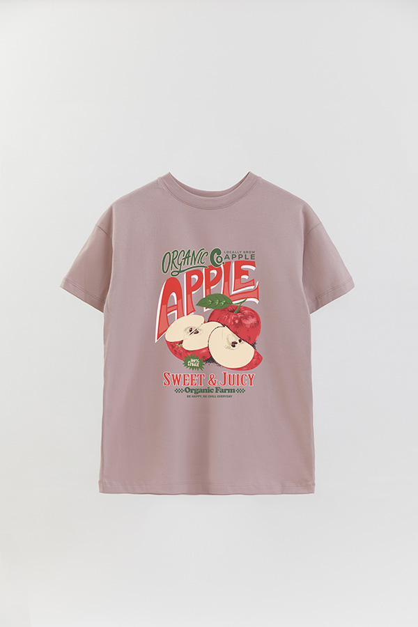 REMERA OVER ESTAMPADA APPLE 2
