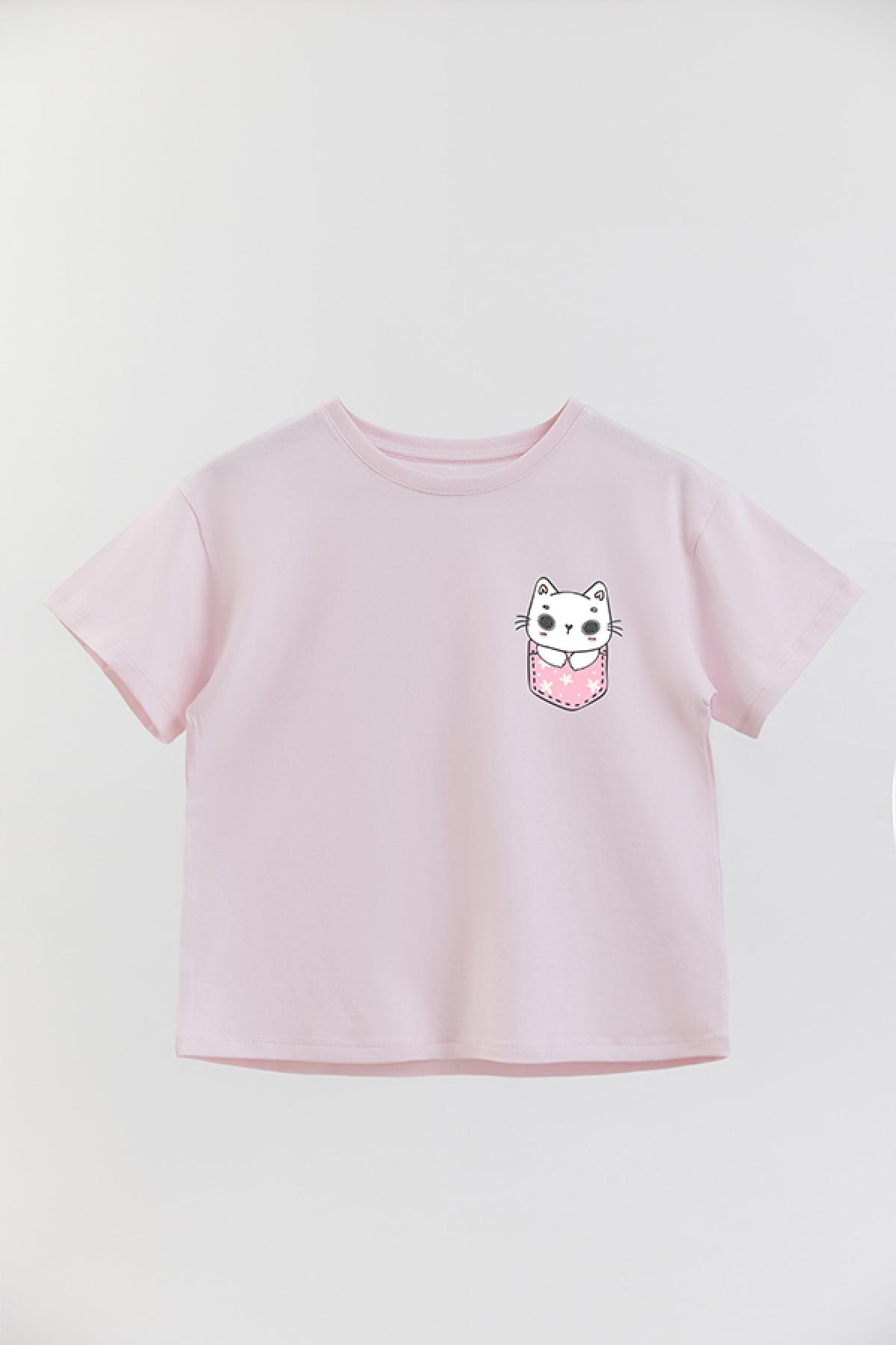 REMERA GIRL OVER CAT POCKET 4