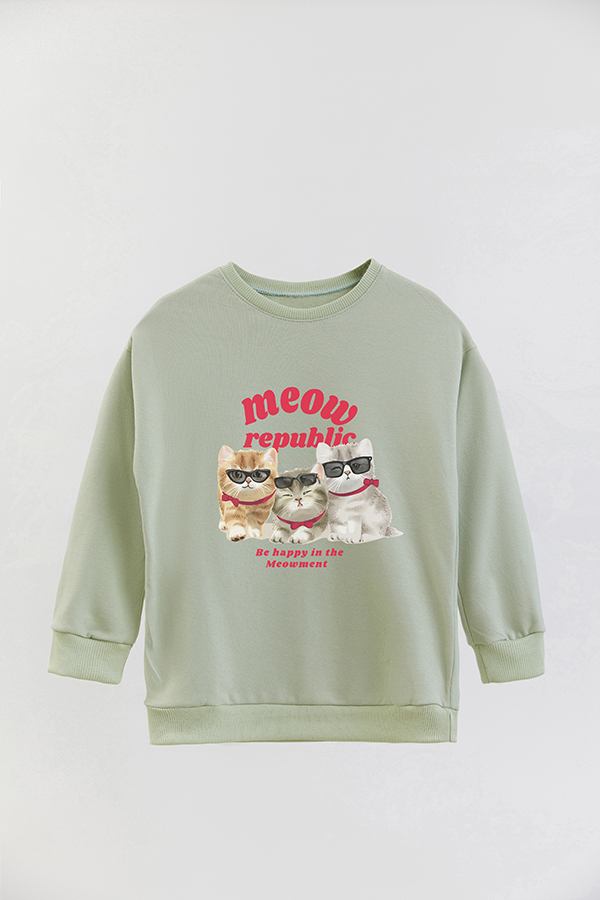 BUZO CREWNECK RUSTICO KITTY DREAMS MEOW REPUBLIC