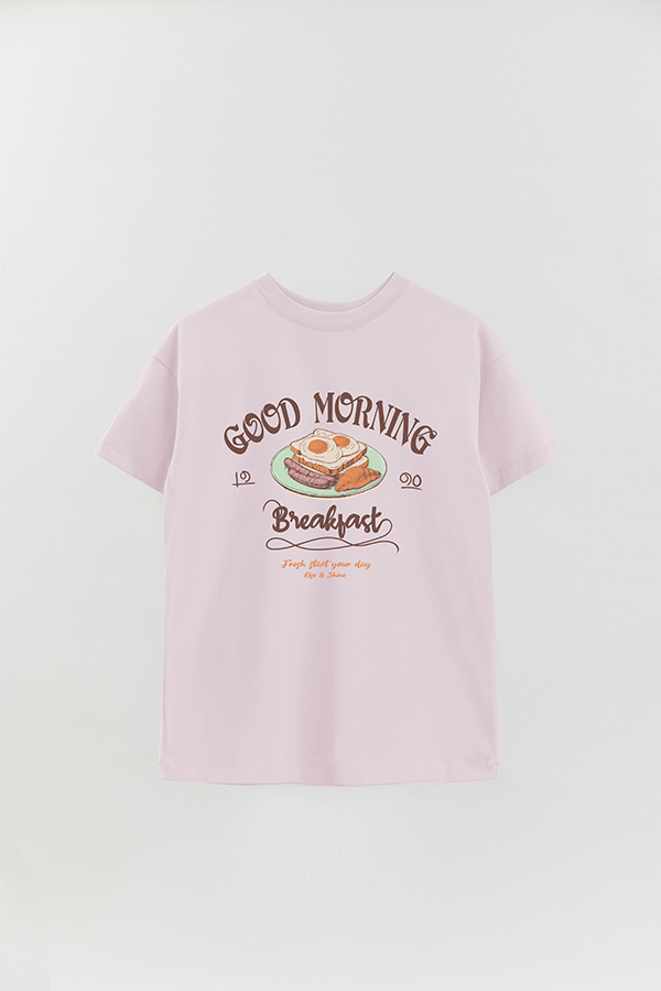 REMERA OVER ESTAMPADA GOOD MORNING