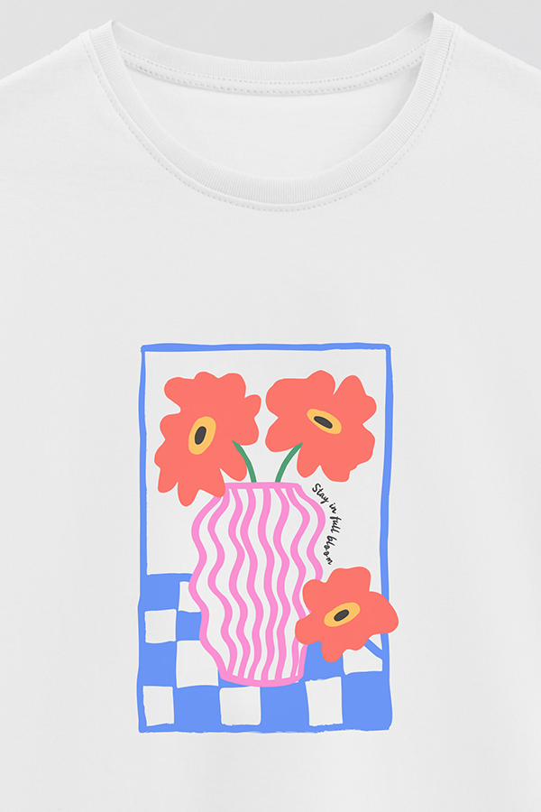 REMERA BASICA ESTAMPADA HD FULL BLOOM