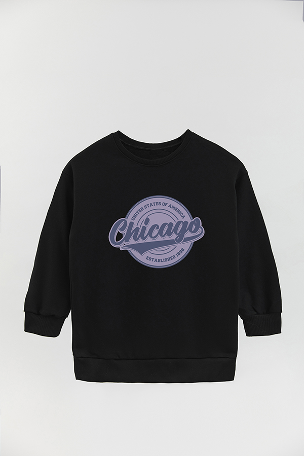 BUZO CREWNECK RUSTICO VARSITY GIRL CHICAGO