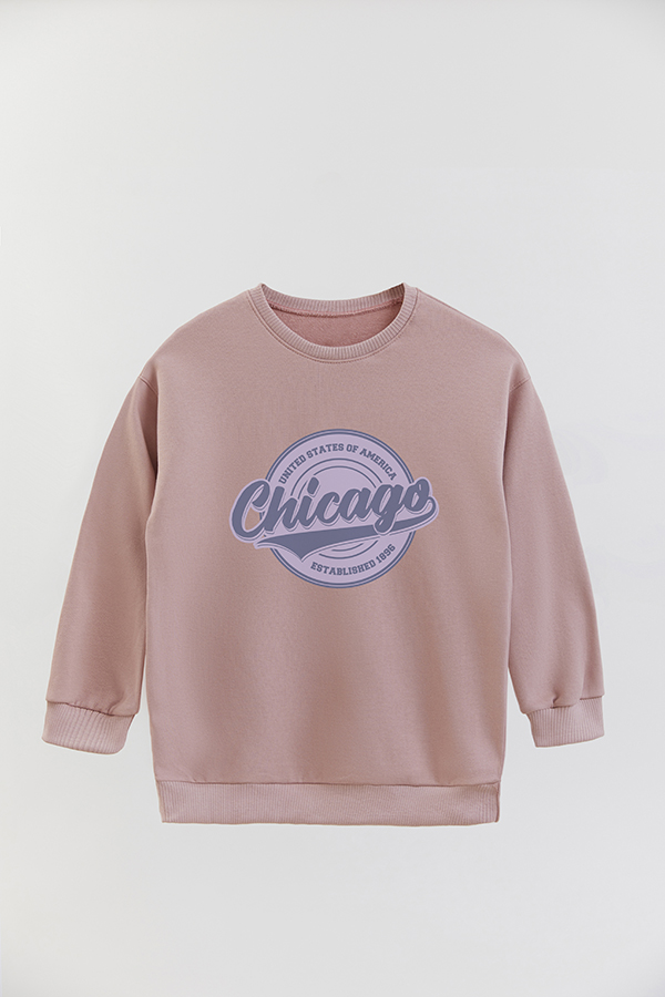 BUZO CREWNECK RUSTICO VARSITY GIRL CHICAGO
