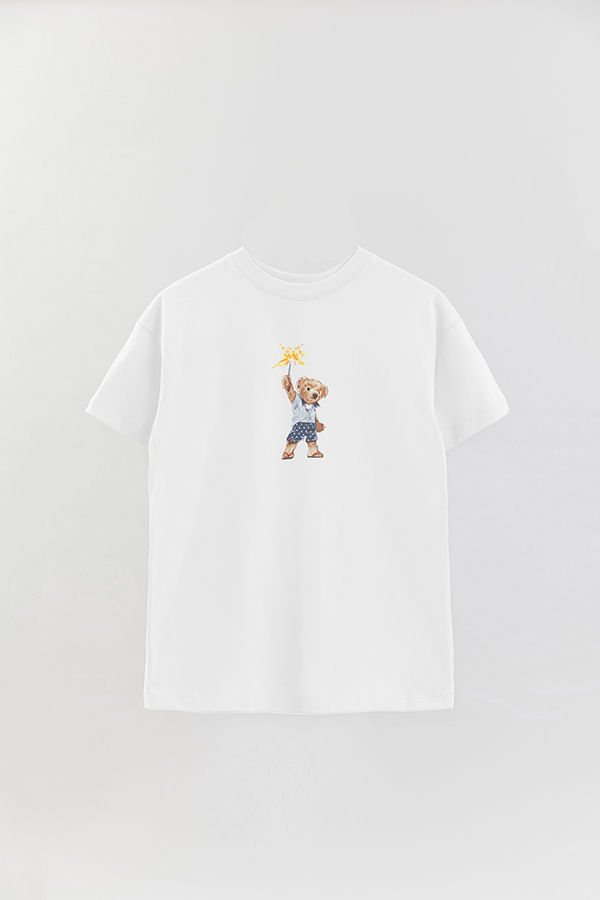 REMERA OVER ESTAMPADA UNISEX BEAR STAR