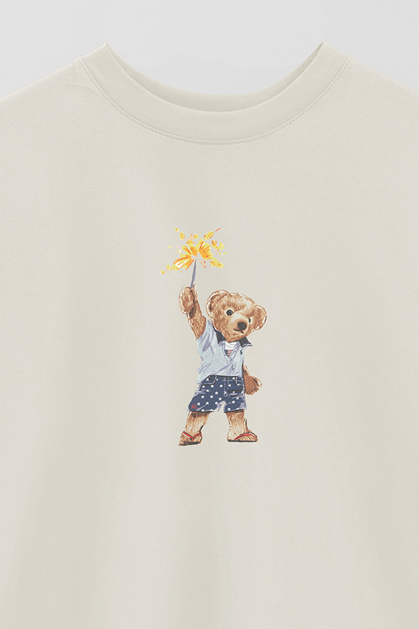 REMERA OVER ESTAMPADA UNISEX BEAR STAR