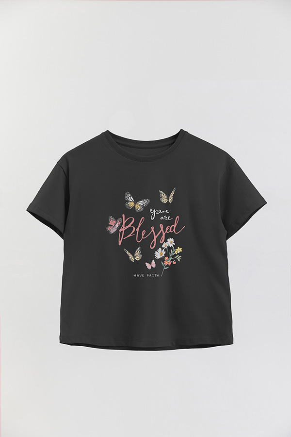 REMERA GIRL OVER YOU ARE BLESSED