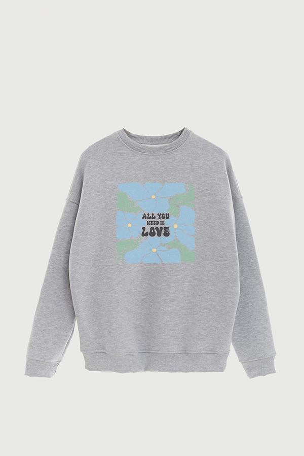 BUZO CREWNECK ESTAMPADO BOHO ALL YOU NEED IS LOVE