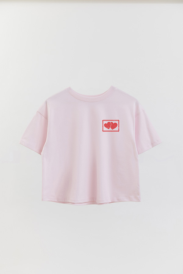REMERA CROP ESTAMPADA VALENTINE STAMP 4