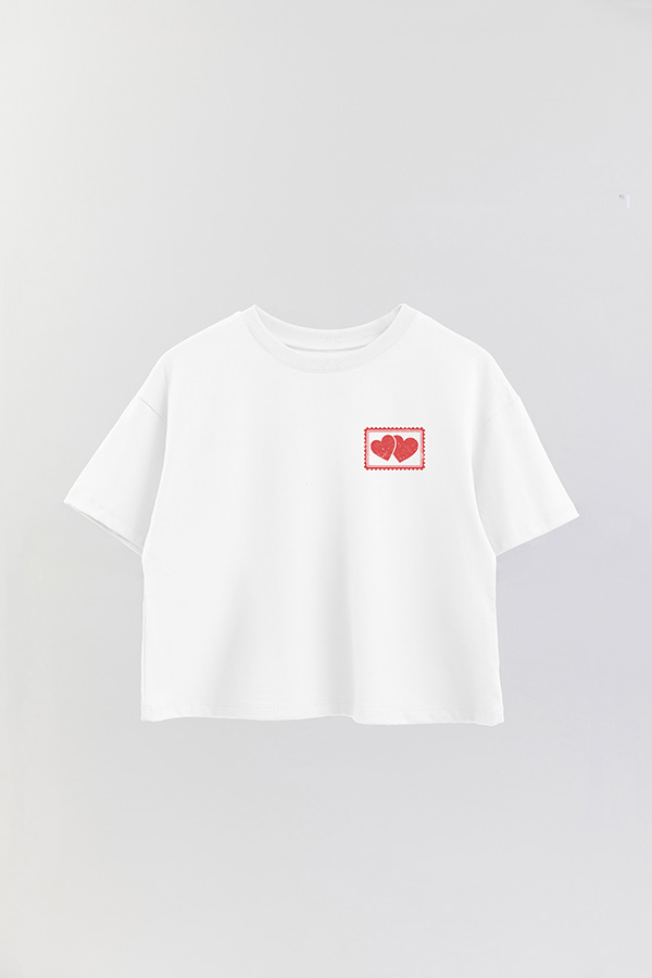 REMERA CROP ESTAMPADA VALENTINE STAMP 4