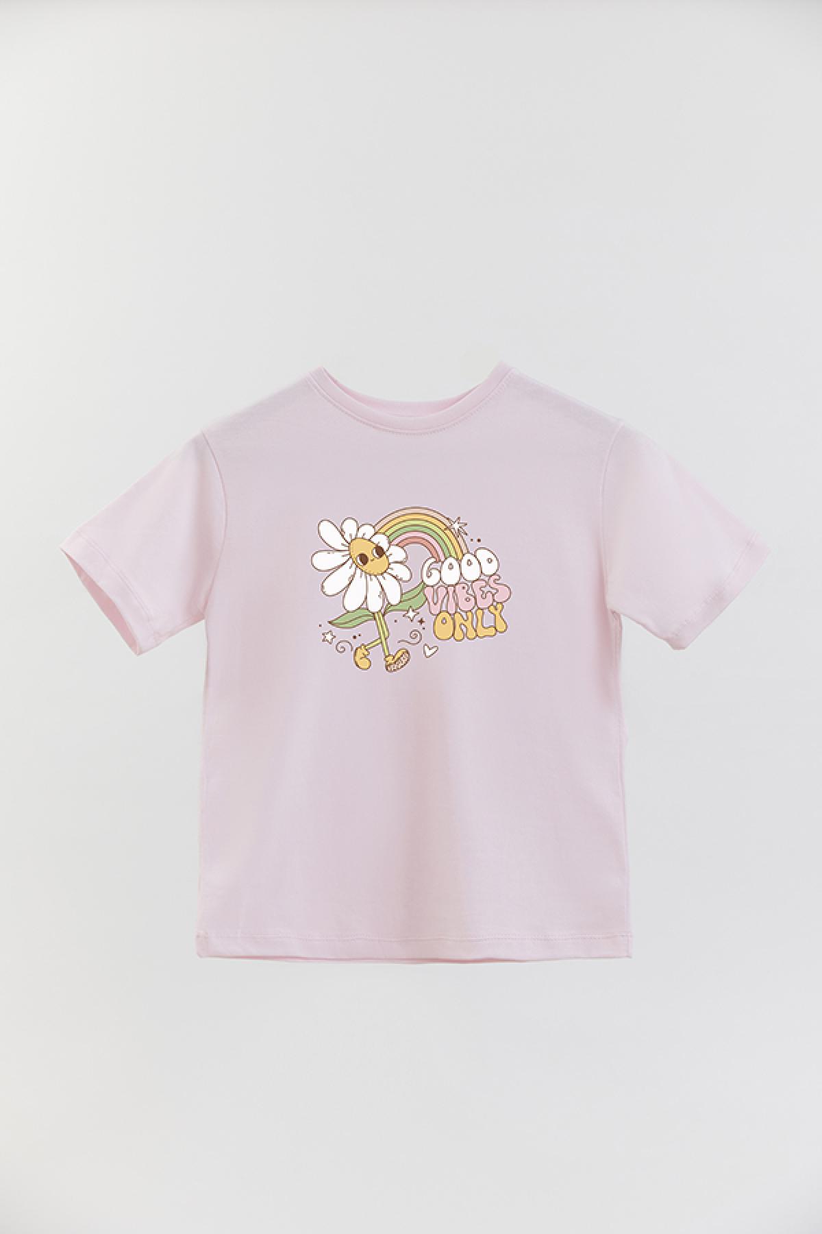 REMERA BASIC GIRL RT GOOD VIBES ONLY