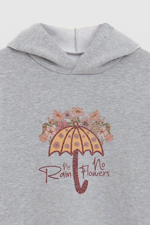 HOODIE ESTAMPADO WESTERN NO RAIN FLOWERS