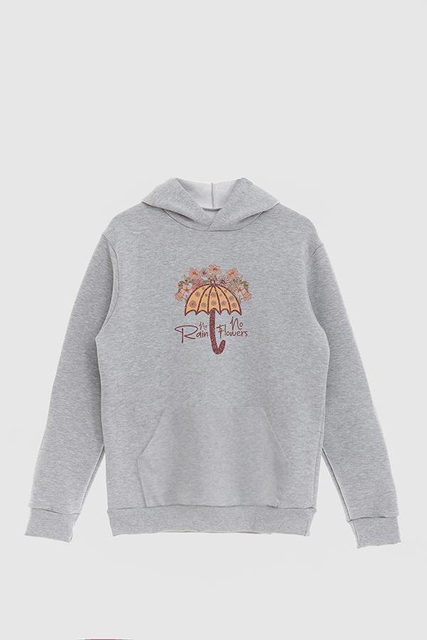 HOODIE ESTAMPADO WESTERN NO RAIN FLOWERS