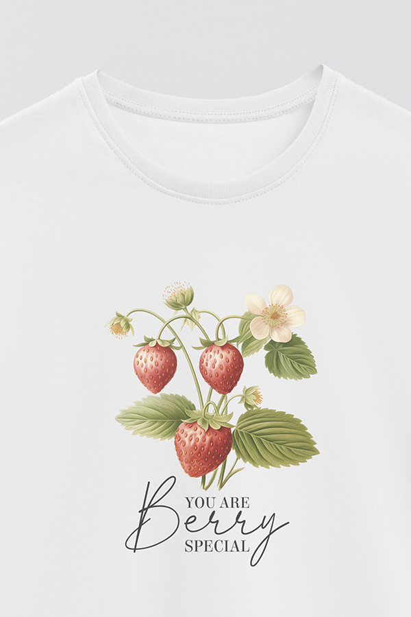 REMERA BASICA ESTAMPADA HARVEST STRAWBERRY