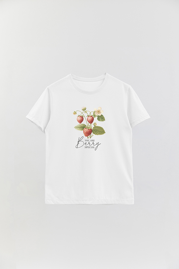 REMERA BASICA ESTAMPADA HARVEST STRAWBERRY