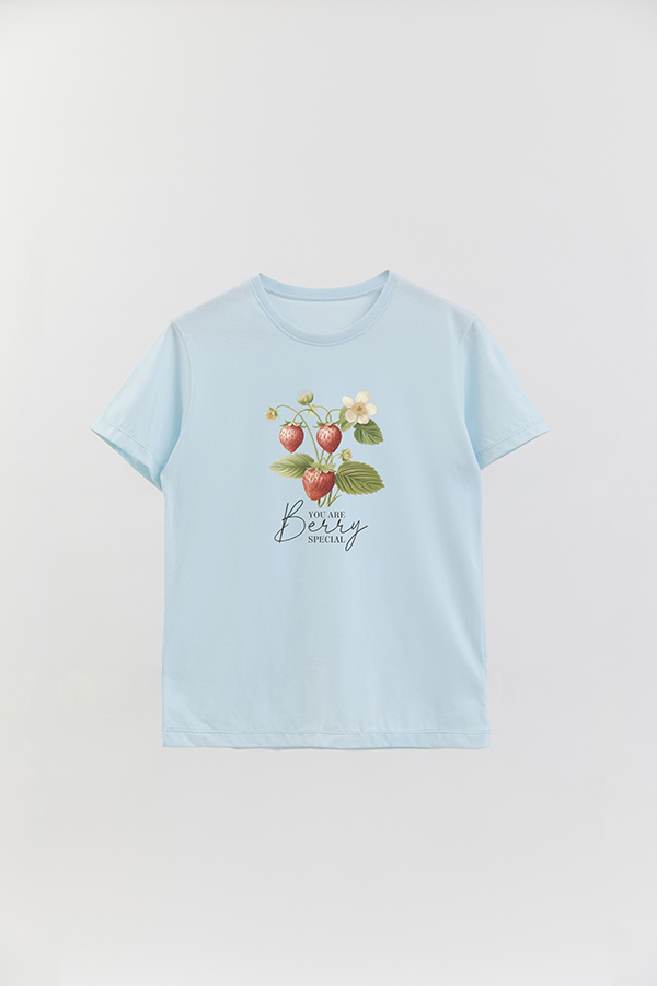 REMERA BASICA ESTAMPADA HARVEST STRAWBERRY