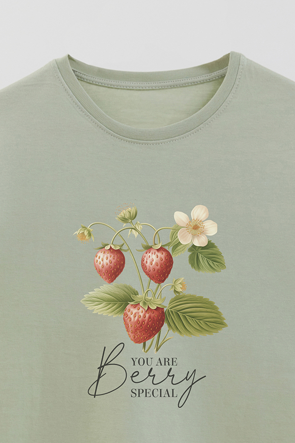 REMERA BASICA ESTAMPADA HARVEST STRAWBERRY