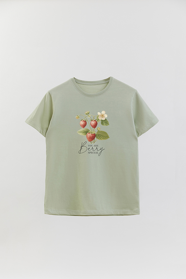 REMERA BASICA ESTAMPADA HARVEST STRAWBERRY