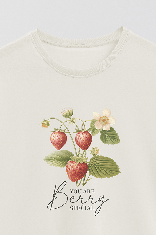 REMERA BASICA ESTAMPADA HARVEST STRAWBERRY