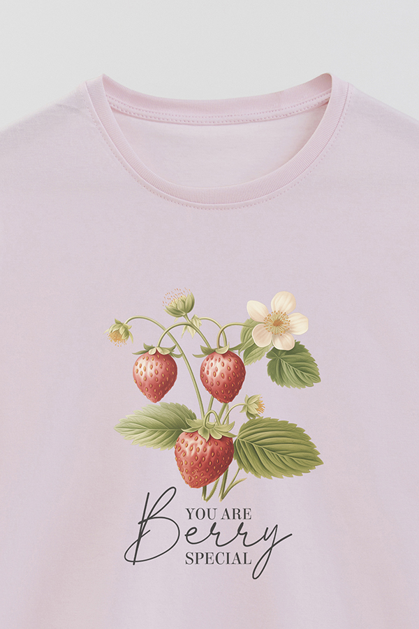 REMERA BASICA ESTAMPADA HARVEST STRAWBERRY