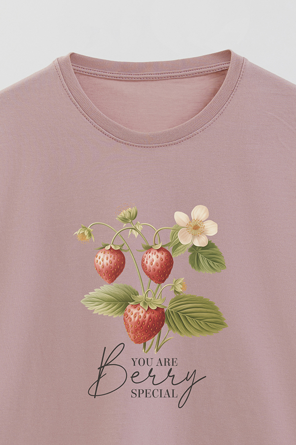 REMERA BASICA ESTAMPADA HARVEST STRAWBERRY