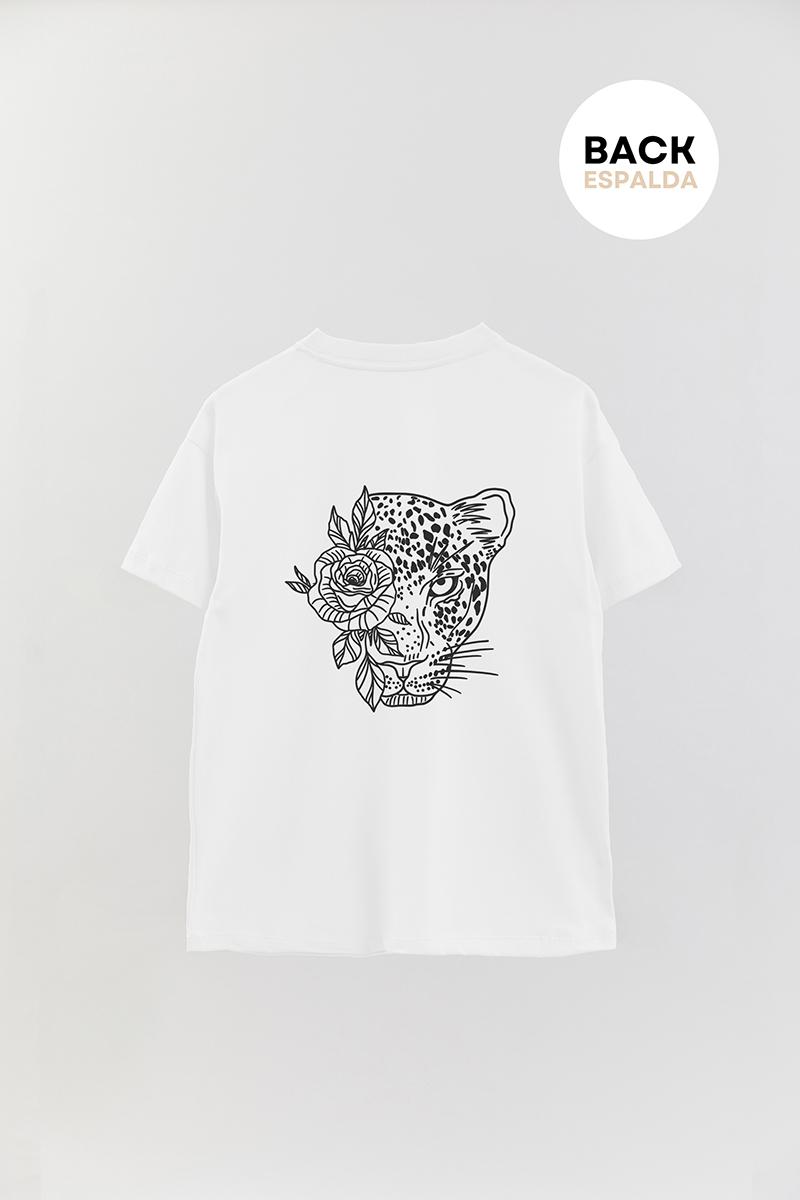 REMERA OVER ESTAMPADA UNISEX FLOWER CHEETA