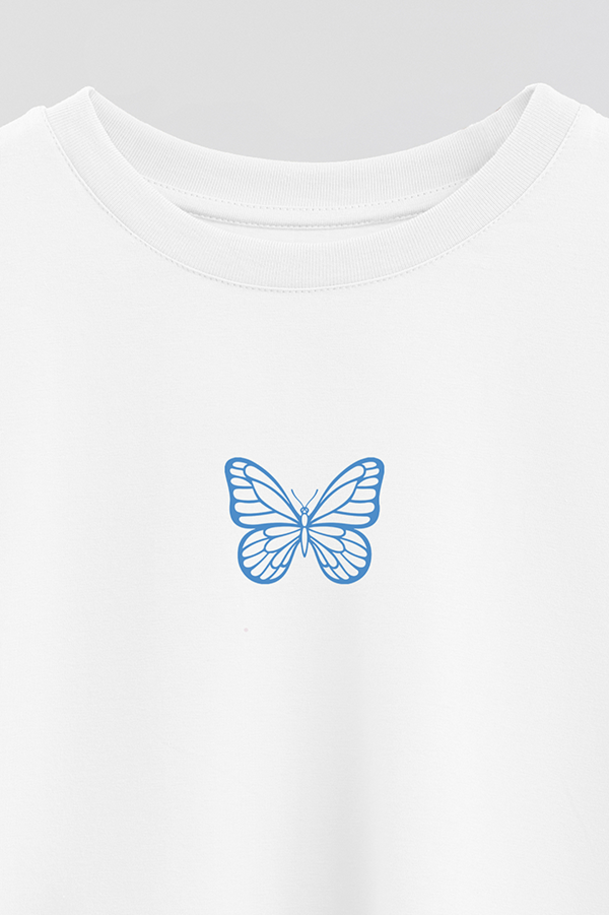 REMERA CROP ESTAMPADA WCV BUTTERFLY BLUE