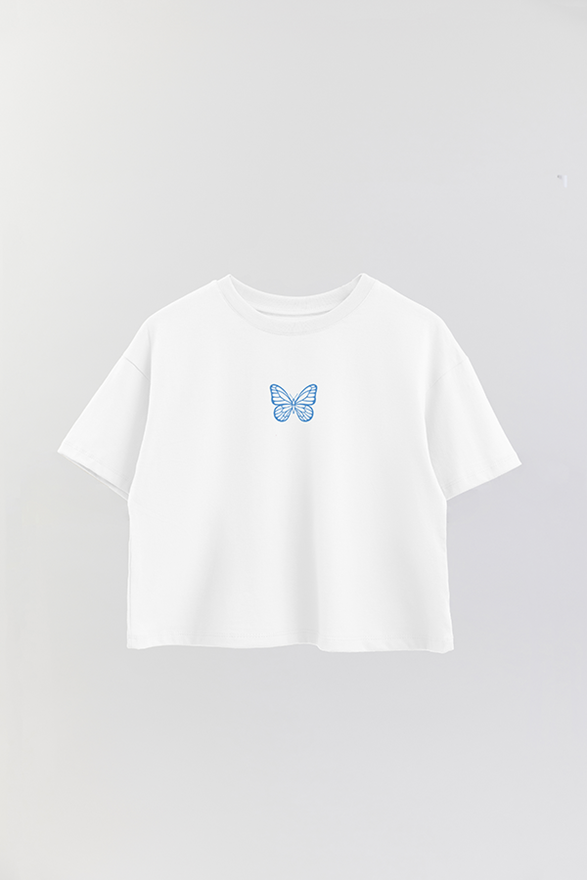 REMERA CROP ESTAMPADA WCV BUTTERFLY BLUE
