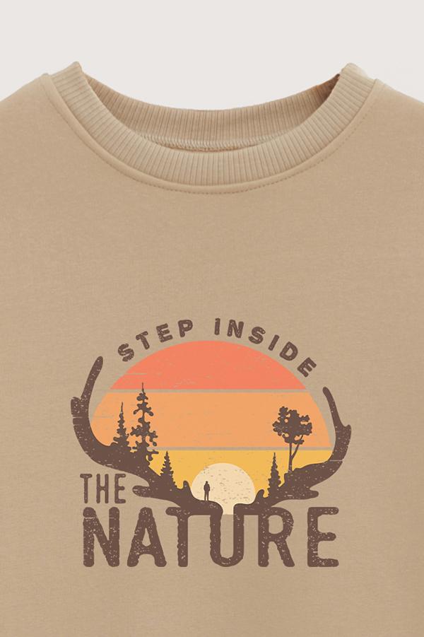BUZO CREWNECK ESTAMPADO STEEP INSIDE THE NATURE