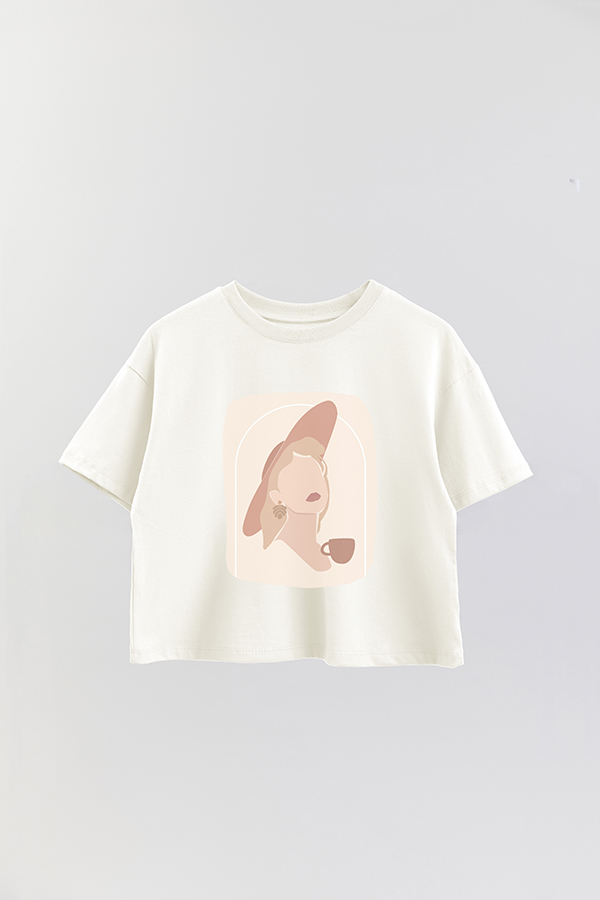 REMERA CROP ESTAMPADA ART 118