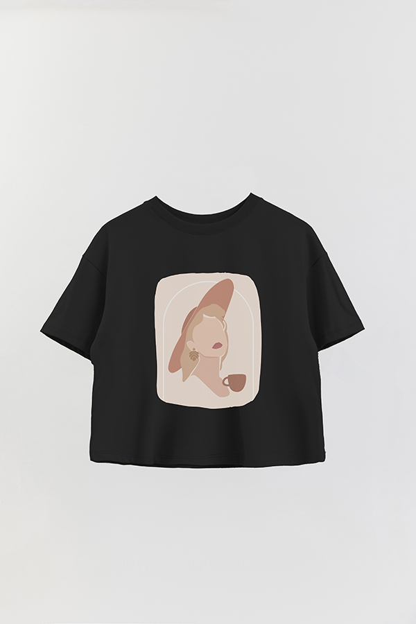 REMERA CROP ESTAMPADA ART 118