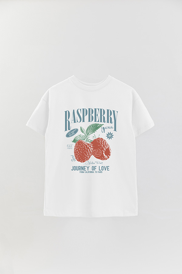 REMERA OVER ESTAMPADA RASPBERRY 2