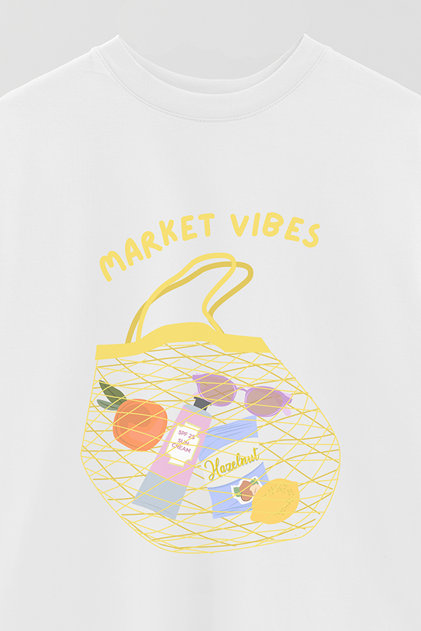 REMERA OVER ESTAMPADA MARKET VIBES