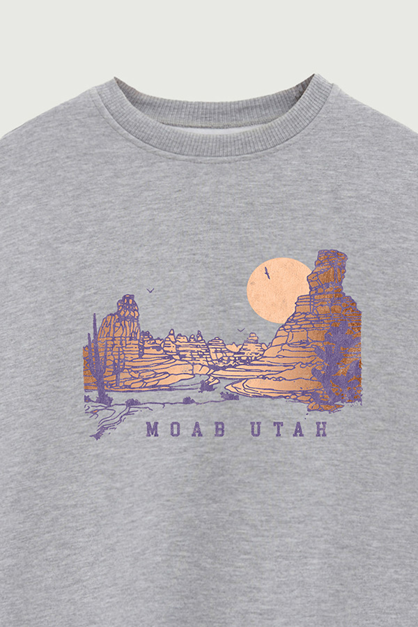 BUZO CREWNECK ESTAMPADO TEXAN MOAB UTAH
