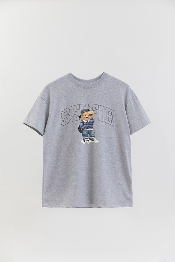 REMERA OVER ESTAMPADA UNISEX TEDDY SELFIE