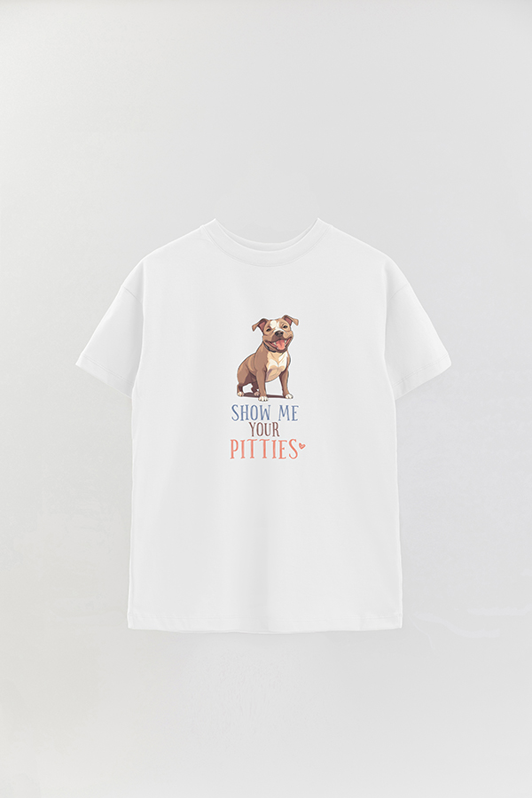 REMERA OVER ESTAMPADA DOG SHOW ME YOUR PITTIES