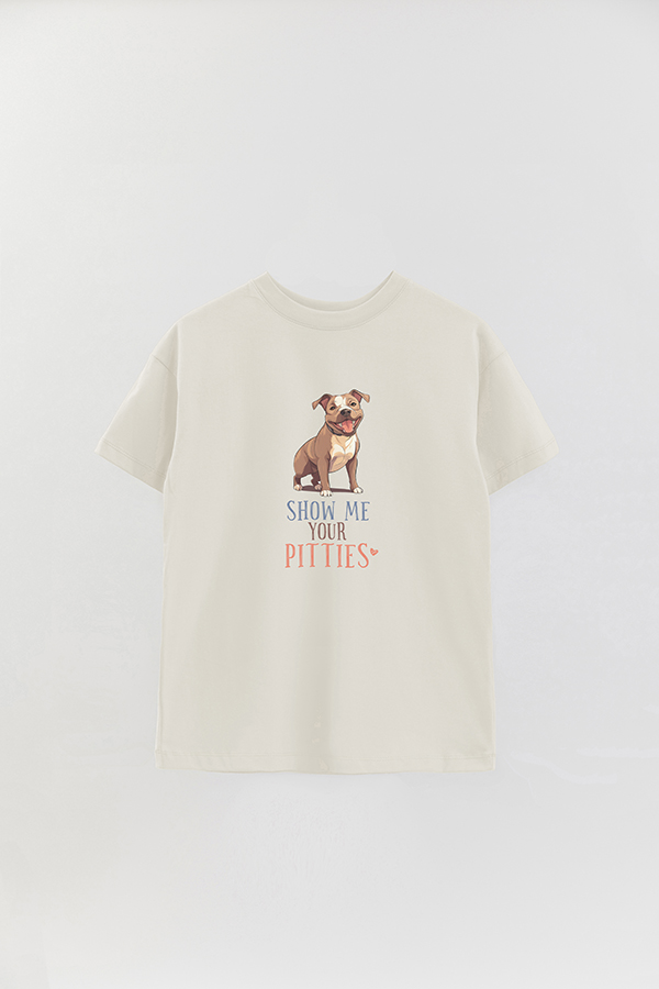 REMERA OVER ESTAMPADA DOG SHOW ME YOUR PITTIES