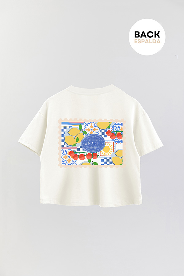 REMERA CROP FB ESTAMPADA AMALFI