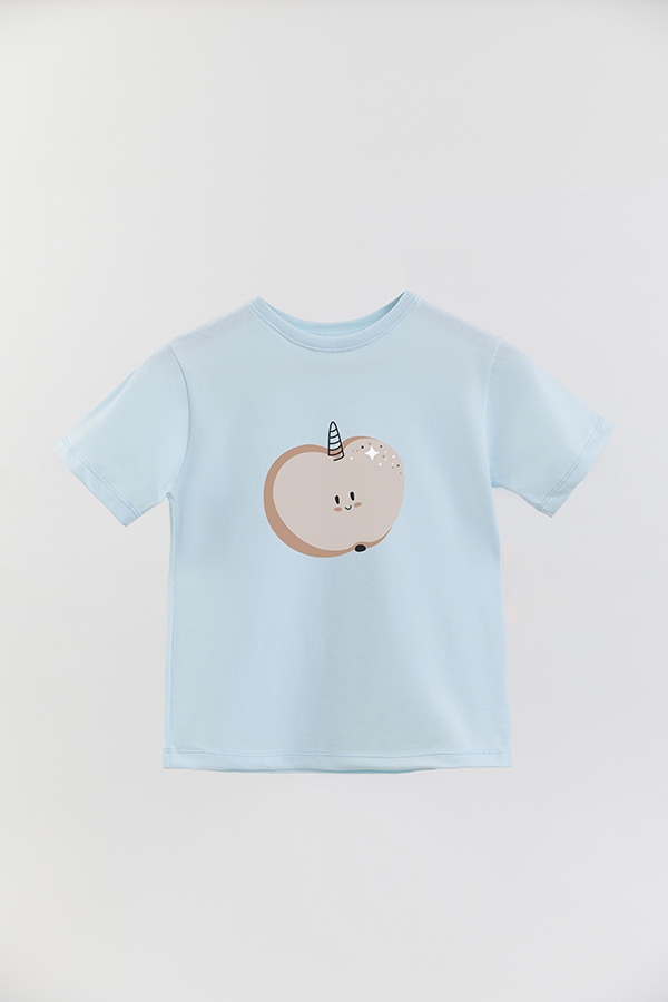 REMERA BASIC GIRL CUTE FRUITS CUTE APPLE