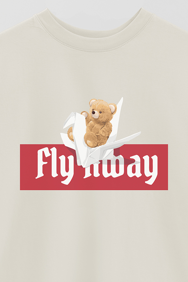 REMERA OVER ESTAMPADA UNISEX TEDDY FLY AWAY