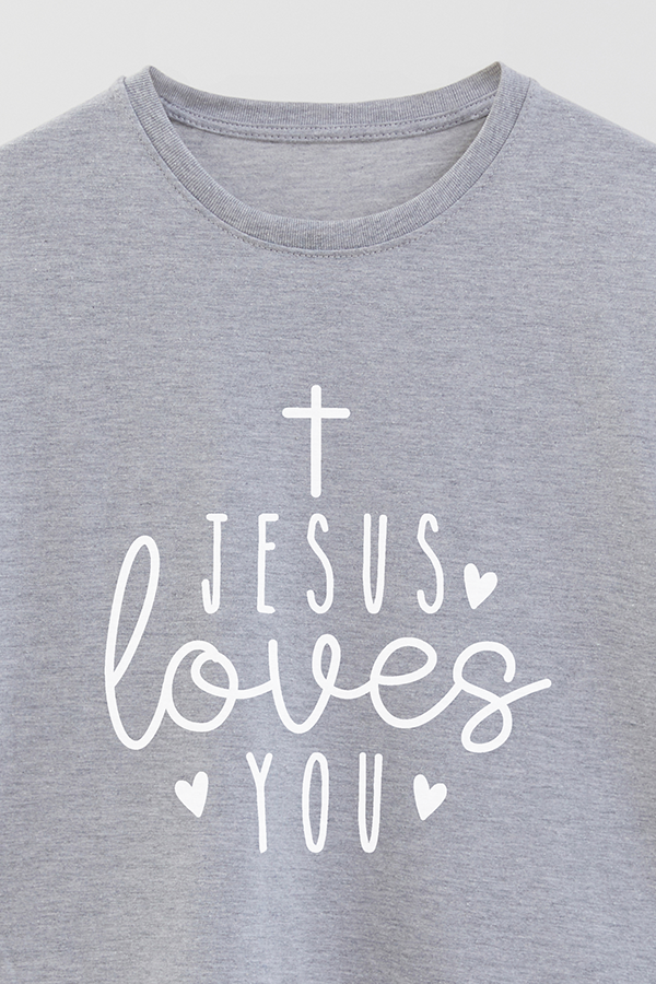 REMERA BASICA UNISEX MNM JESUS LOVES YOU 2