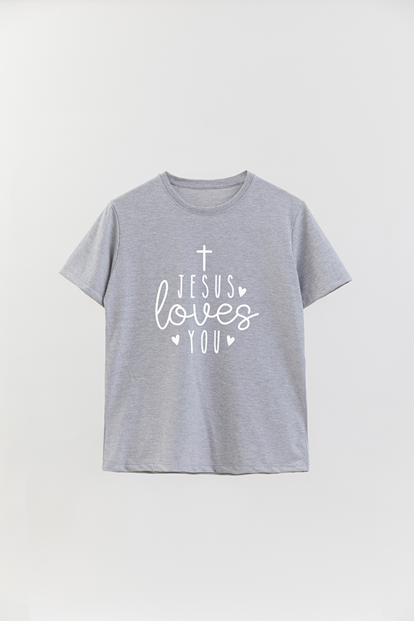 REMERA BASICA UNISEX MNM JESUS LOVES YOU 2