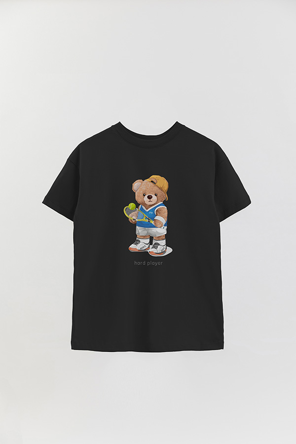 REMERA OVER ESTAMPADA UNISEX TEDDY HARD PLAYER