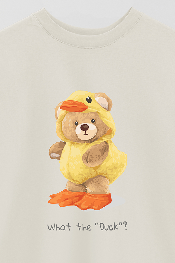 REMERA OVER ESTAMPADA UNISEX TEDDY DUCK