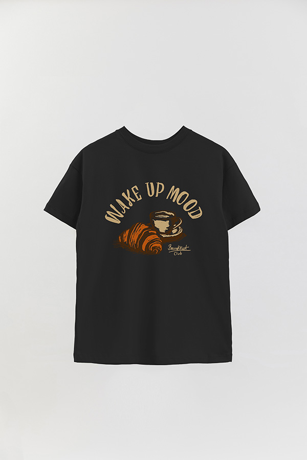 REMERA OVER ESTAMPADA WAKE UP MOOD